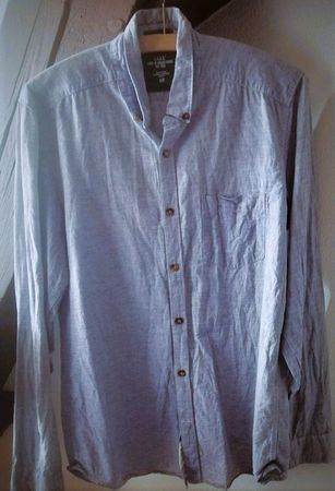 Schönes Baumwoll/Leinen Hemd, H&M, Herren Grösse S
