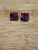 Modeschmuck - Ohrringe quadratisch pink