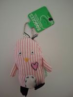 Boogees Stofftier Anhänger Pinguin rosa-weiss, Neu