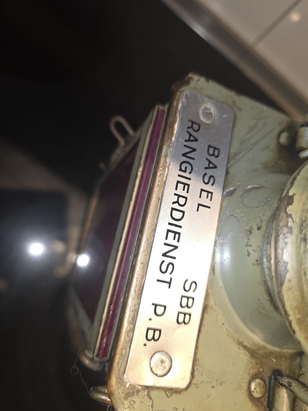SBB/CFF/FFS Lampade: SBB Rangierlaterne Karbitlampe  Basel  – Usato da Grossaffoltern venduto da kaefer14 2