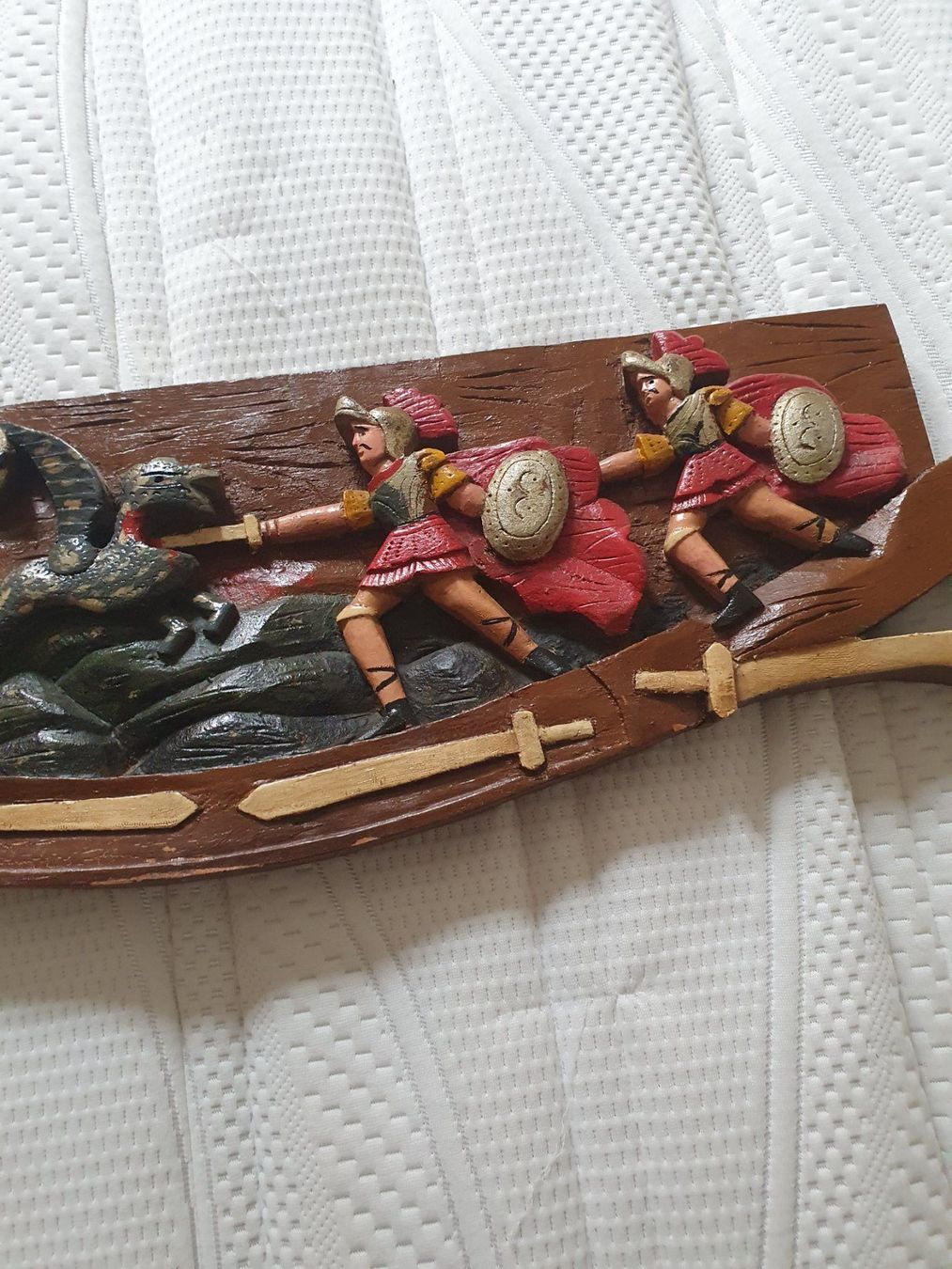 Xilografie: Antik  Holzschnitt  Römer Kampf Schiff Drachen – Usato da Basel venduto da M2 4