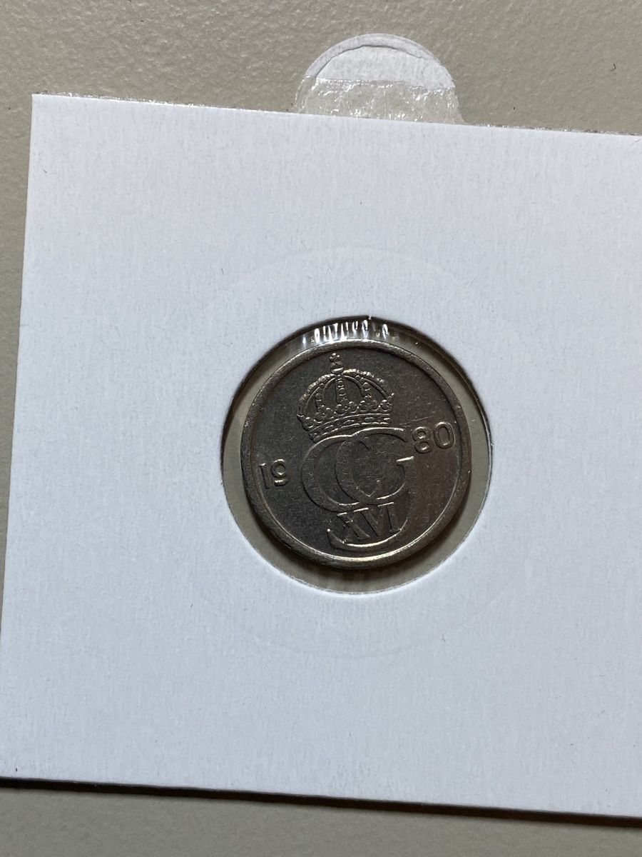 Tutti le monete: Suède - 25 Öre - 1980 – Usato da Payerne venduto da Mike1682 1