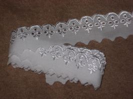 Spitze Baumwollgemisch weiss 2,6cm breit