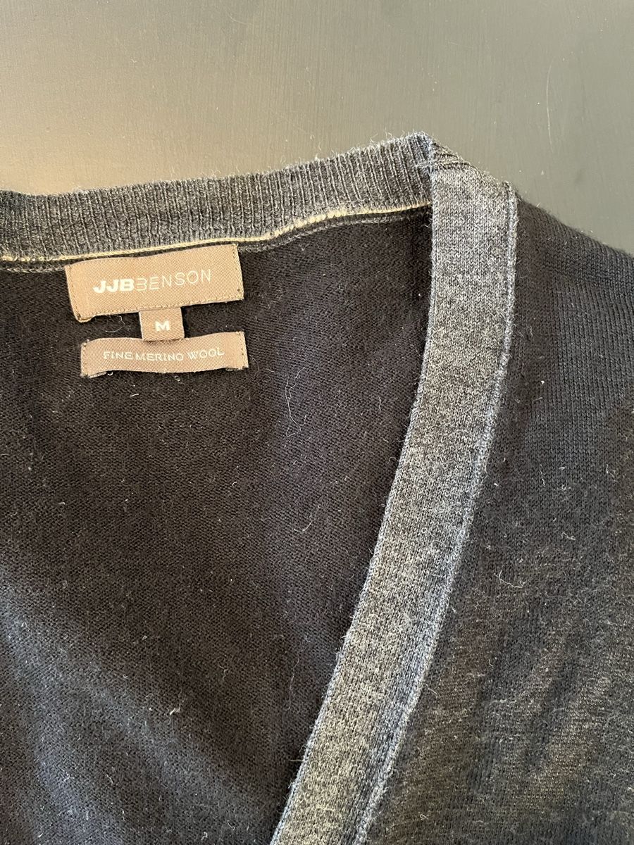 Jacken: Cardigan, schwarz/grau, Gr. M, Merino – Gebraucht aus St. Gallen von Gloom22 2