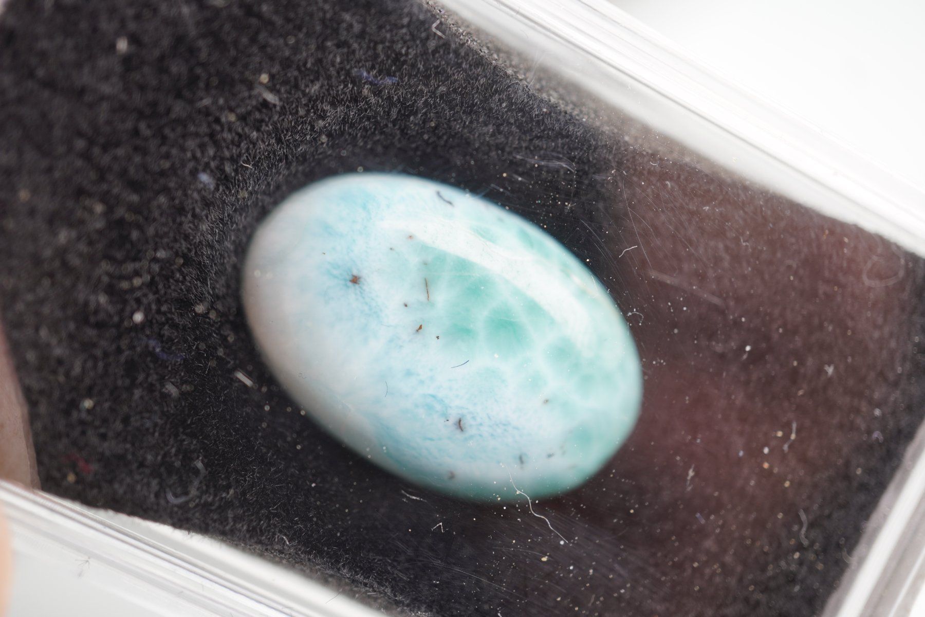 Minerali & Pietre curative: Larimar    Cabochon    Farbig   im Böxli 1AAAA – Nuovo e nell'imballaggio originale da Eschenbach SG venduto da topstone 2