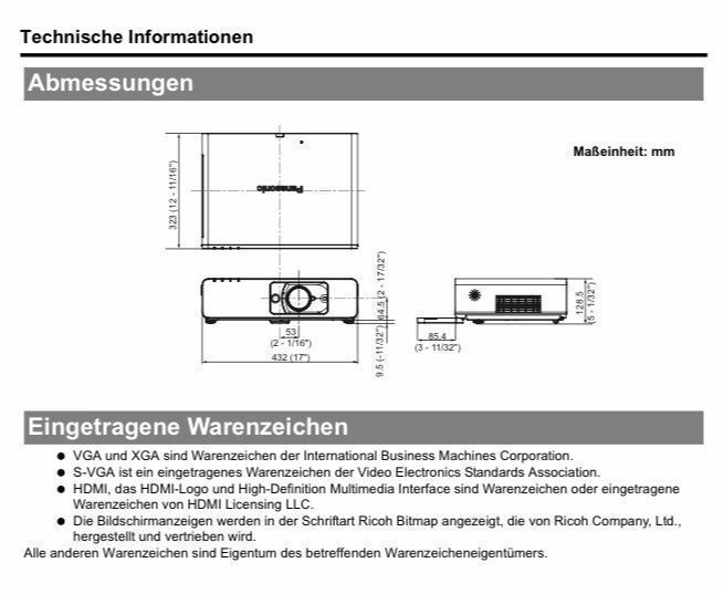 Panasonic Proiettori: Beamer Panasonic – Usato da Oberwil BL venduto da scorpio70 8