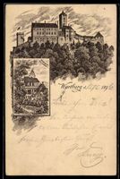 Litho Wartburg, Blick zur Wartburg, Rest