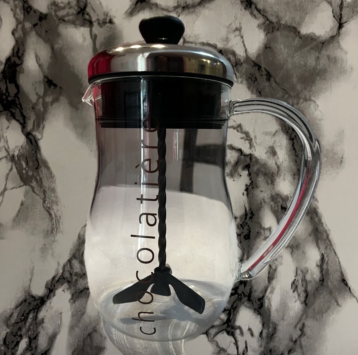 Caraffe: Schokoladen Milchaufschäumer Glaskanne Handgerät – Usato da Schübelbach venduto da lan_2rdc
