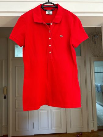Rotes kurzarm Poloshirt von Lacoste