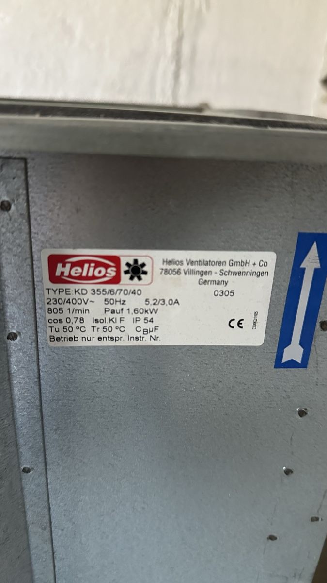 Ventilatori: Helios Lüfter Typ KD 355/6/70/40 gebraucht – Usato da Biel/Bienne venduto da kra_s8rv 2