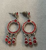 Rote Schmuck-Set Halskette und Ohrringe