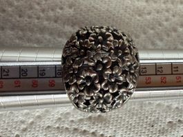 Ring floral design metal size 19 mm used