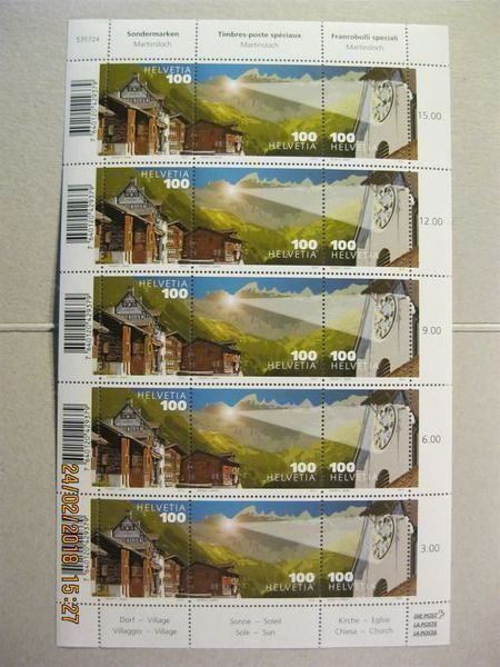 Tous les timbres: 2012 Martinsloch Spezialbogen Postfrisch – Neuf (Voir description) à Affoltern am Albis par Andrezc
