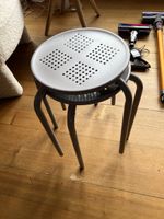 Hocker grau Metall 2 Stück 
