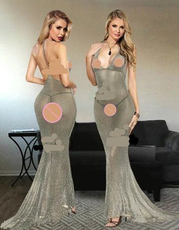 NEUEs sexy Stretch - Kleid silber Lurex Gr. XS - 2021188