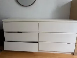 Kommode IKEA Malm weiss mit 6 Schubladen gebrauchter Zustand