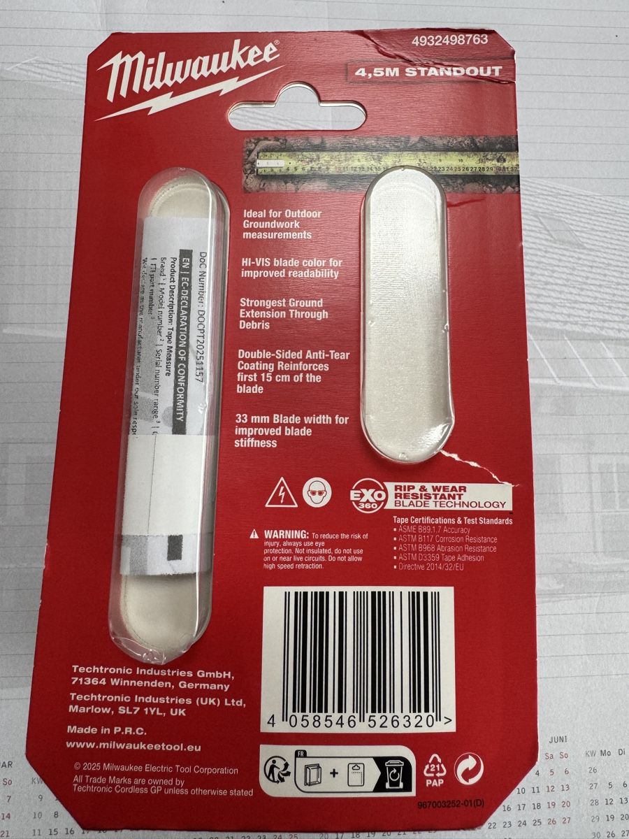 Milwaukee Misurare: Milwaukee Messband Rollmeter – Nuovo e nell'imballaggio originale da Biberist venduto da Boumi_73 2