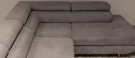 Ecksofa grau Stoff Grösse L guter Zustand