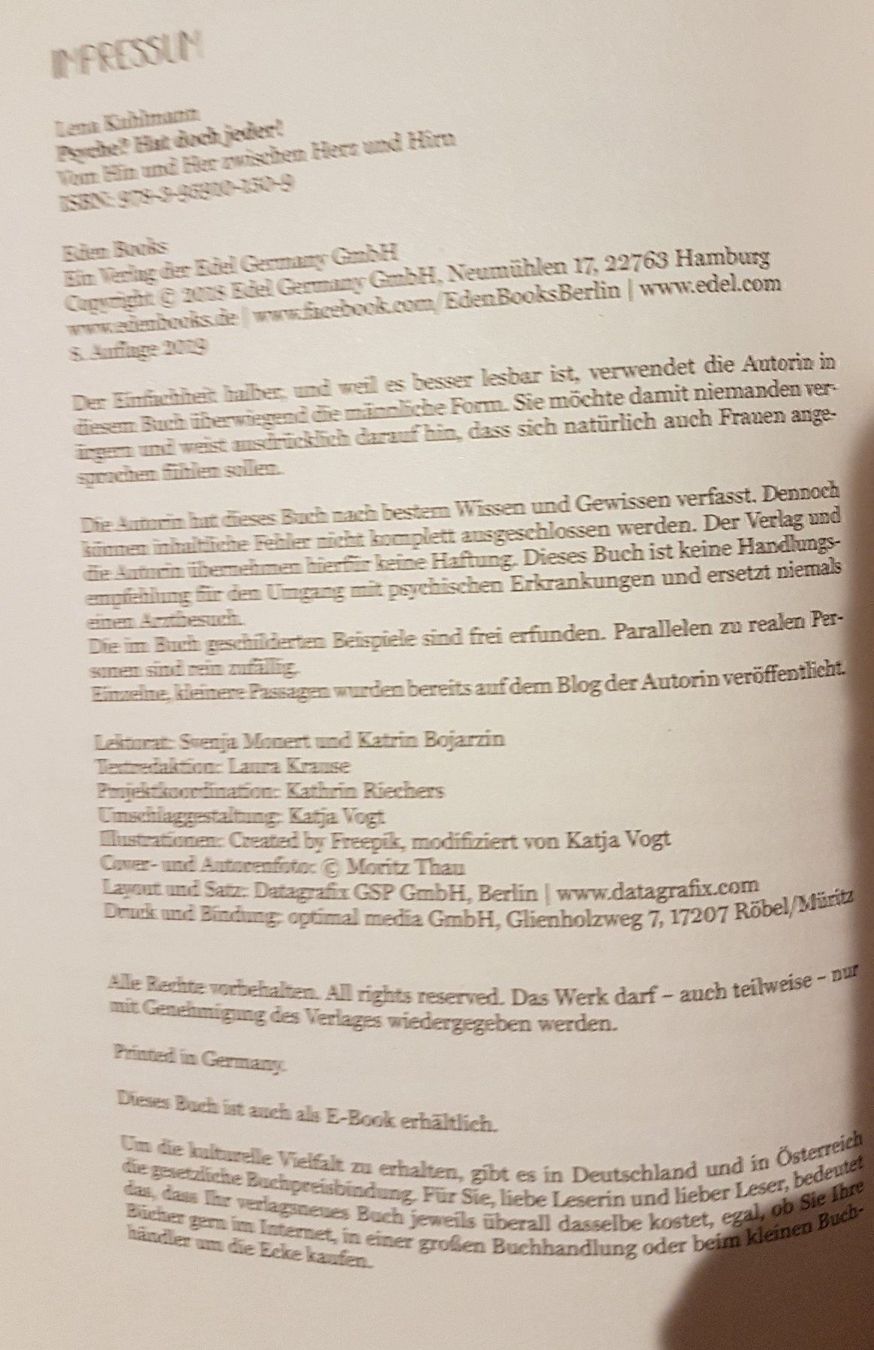 Libri: Psyche? Hat doch jeder! – Nuovo e nell'imballaggio originale da Zürich venduto da Avd 3