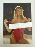 Ansichtskarte Frau in rotem Badeanzug Vintage Zustand