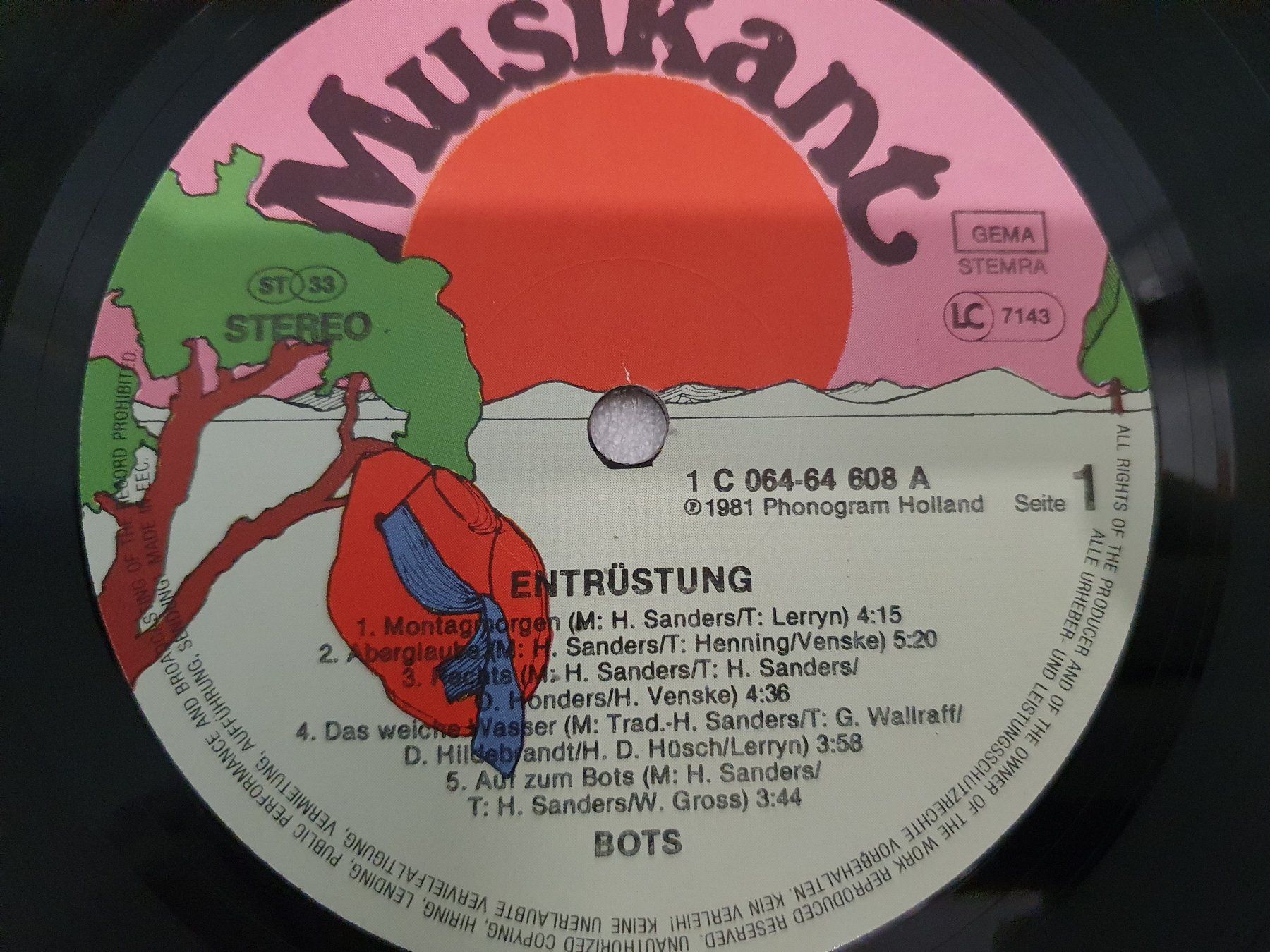 Dischi in vinile: Bots – Entrüstung – Usato da Uster venduto da Vinyl-Leidenschaft 3