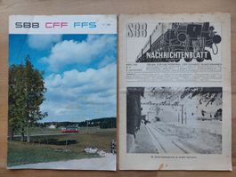 2 alte Magazine SBB Eisenbahn 1931 und 1966