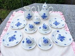 H&Co SELB Bavaria Echt Kobalt Rose Kaffeeservice ca1939-1955