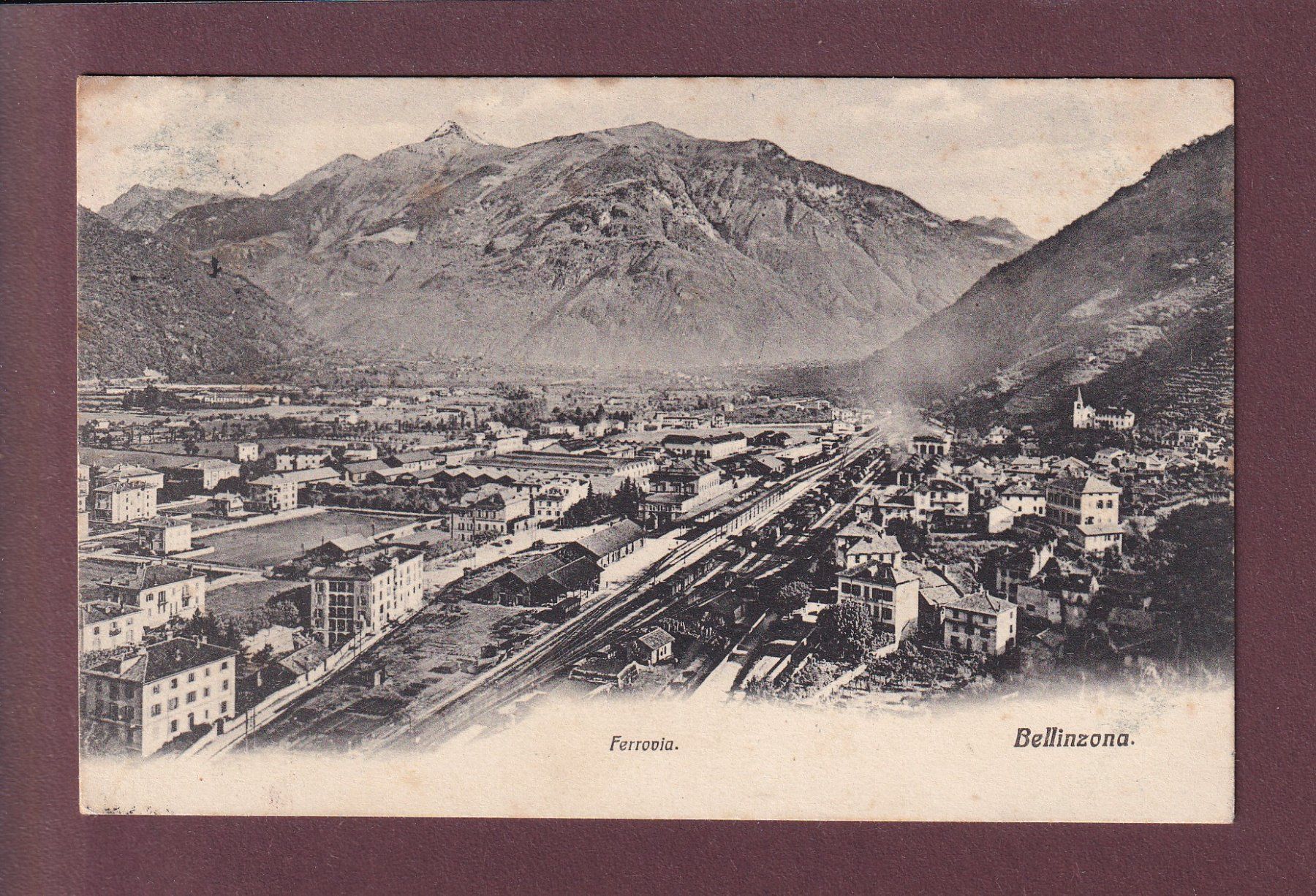 Ansichtskarten: BELLINZONA - Stazione - 1912 – Gebraucht aus Pully von nicecards