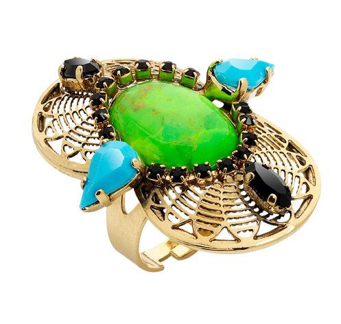 Anelli: Adjustable Green Mojave Turquoise Statement Ring – Nuovo (secondo la descrizione) da Zürich venduto da kasiaf 1