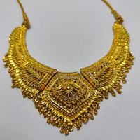 Indisches Braut-Halsband Choker-Kette  Vergoldeter Modesc C6
