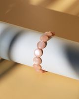 Aprikosen Mondstein Armband