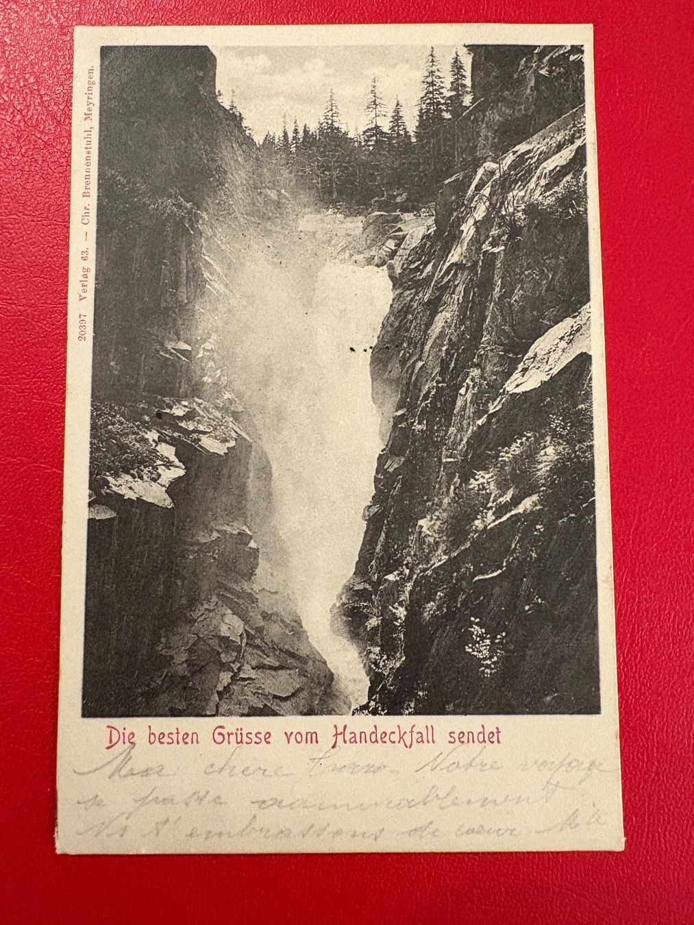 Cartoline postali: 1901 // Die besten Grüsse vom Handeckfall sendet – Usato da St-Légier-Chiésaz venduto da Theo006