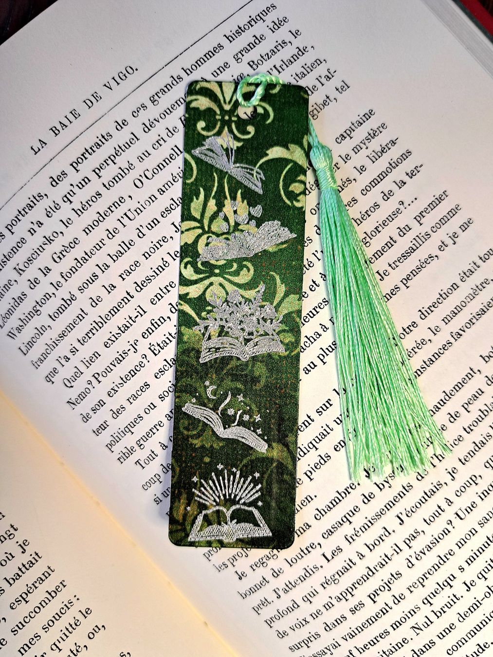 Autres collections & raretés: Marque-page métal "Reading emotions", fait main, vert – Neuf (Voir description) à Troinex par adelineac 1