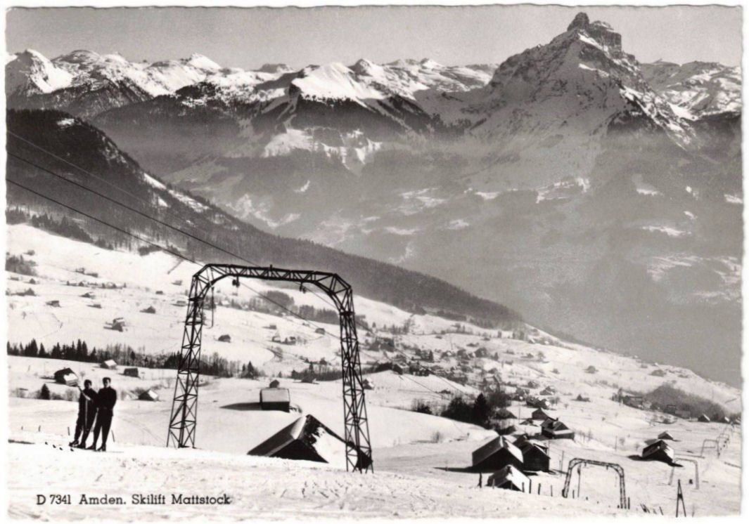 Cartoline postali: Amden - Skilift Mattstock – Usato da Binningen venduto da Mountainrider