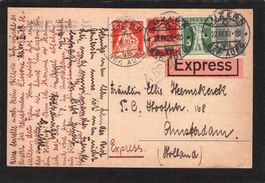 GS 7 1/2 Rp mit 3 Farben Zusatzfrankatur ! 22.IV.1920