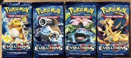 4x XY Evolutions Booster Neu Englisch (Artset)