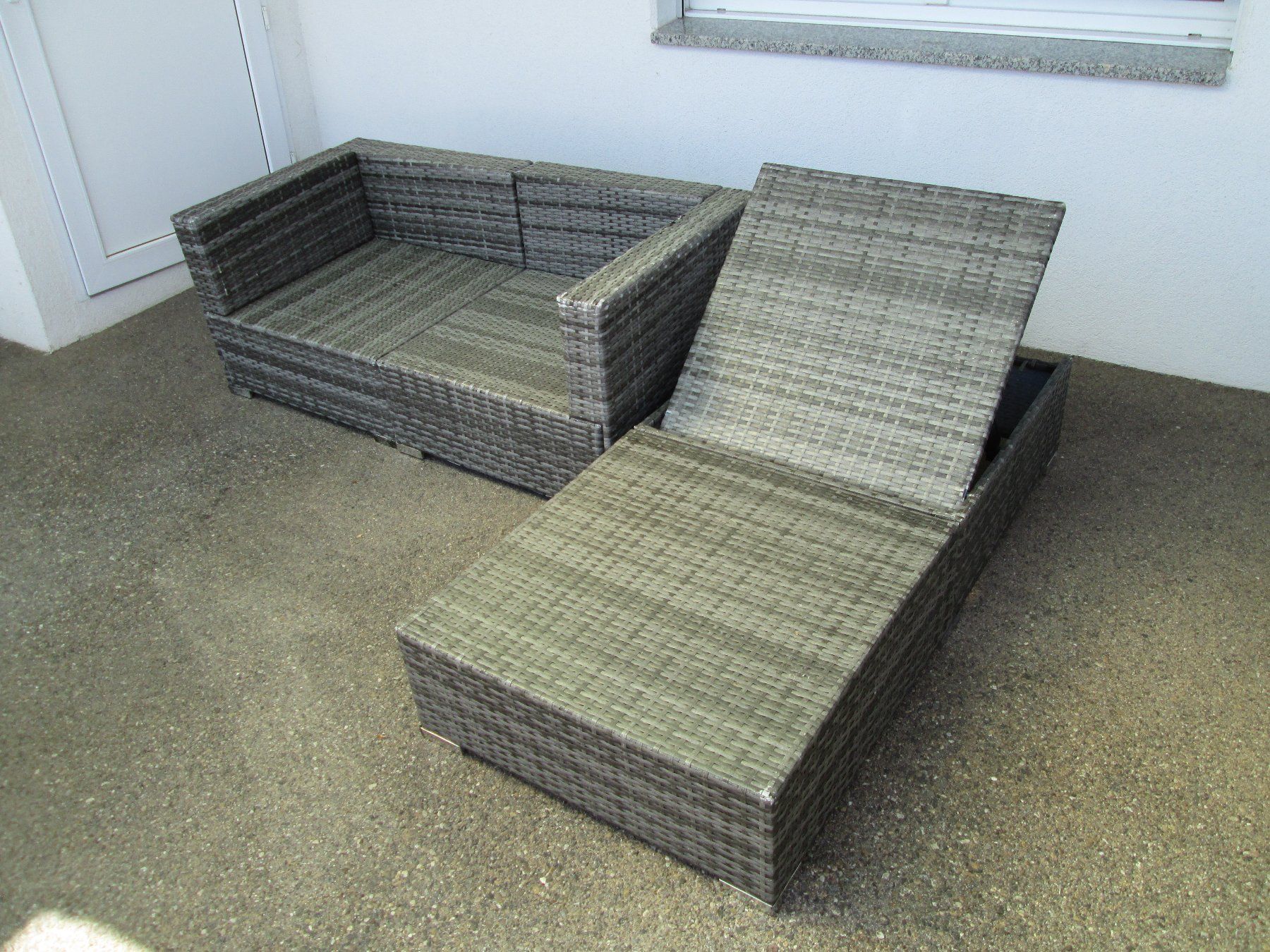 Set di tavolo e panche: Gartenlounge 4-Teiler Rattan VidaXL – Usato da Movelier venduto da ddomenika 1