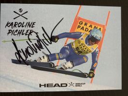 Signierte Autogrammkarte Karoline Pichler Ski Alpin 🤩