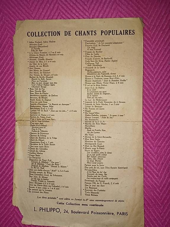 Libri: Partition ancienne – Usato da Soyhières venduto da 5jm_5czl 1