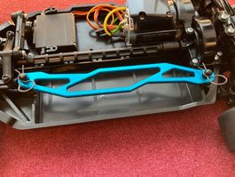 Akku / Batterie Klemmplatte zu Tamiya TT-02 Chassis ALU NEU!