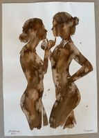 Akt: handgemaltes ORIGINAL, Sexy Women, A3, signiert