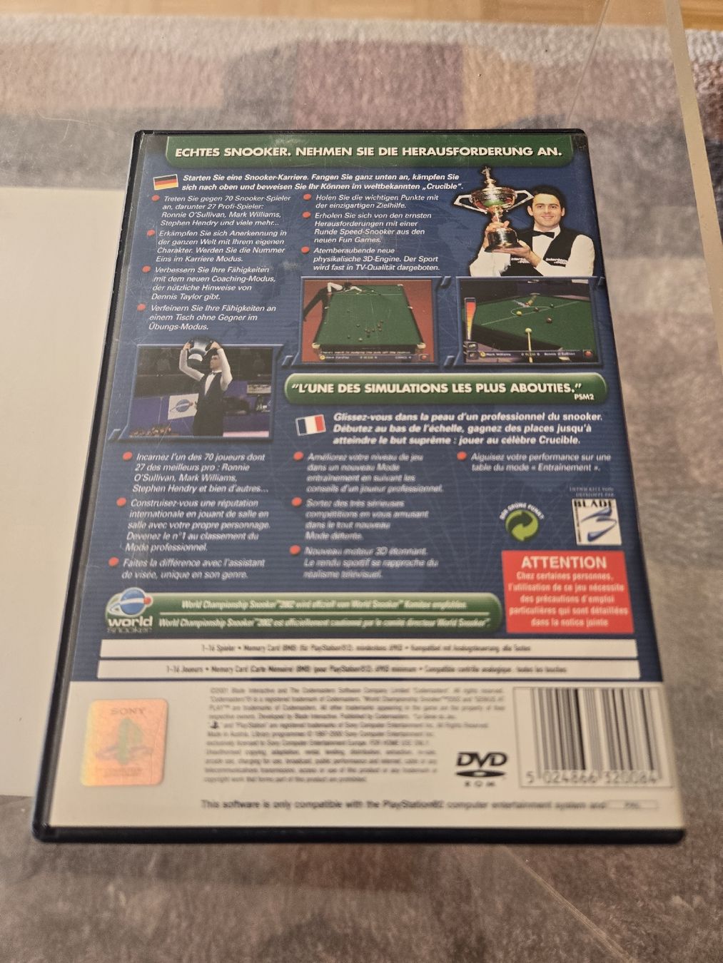 Giochi: World Championship Snooker 2002 PS2 – Usato da Bussigny venduto da Kfdlt 1
