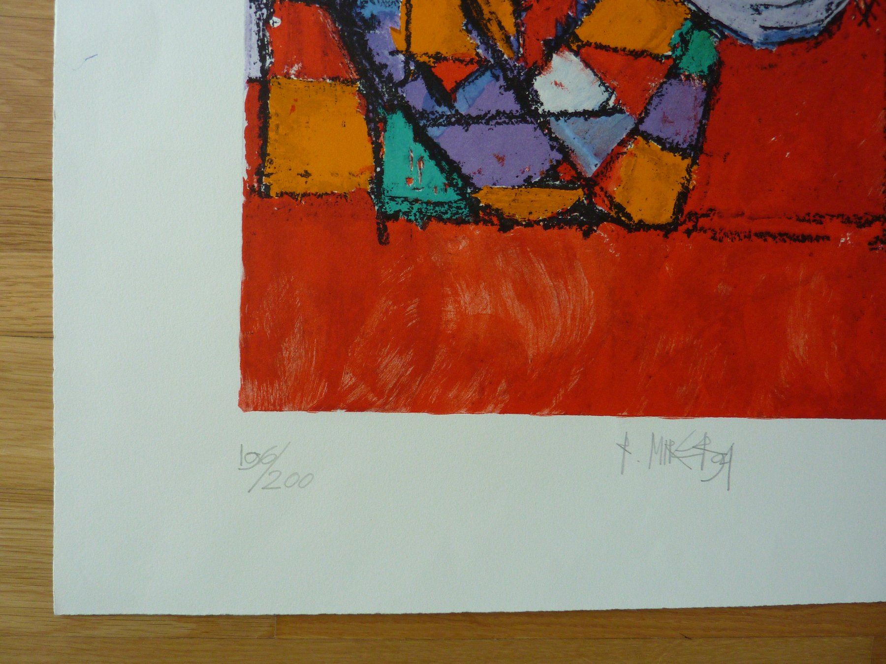 Grafica & Litografie: Rudolf Mirer Litho  "UNO" 1994,  Fr. 900.-- – Nuovo (secondo la descrizione) da Zürich venduto da Aetna14 1