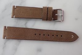 HANDGEFERTIGTES UHRENARMBAND AUS LEDER 20mm.