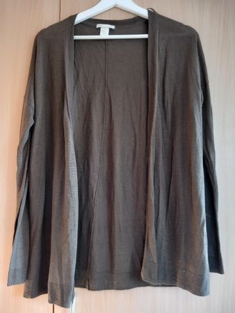 Cardigan long vert kaki Basic de H&M