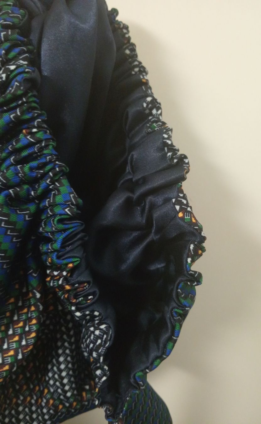 Hüte, Mützen & Caps: Boho Turban mit geometrischem Muster & Satin-Innenfutter – Gebraucht aus Allschwil von Evgeniia78 3
