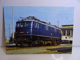Postkarte DB E-Lok 110 002 am 8 Oktober 77 München-Freimann.