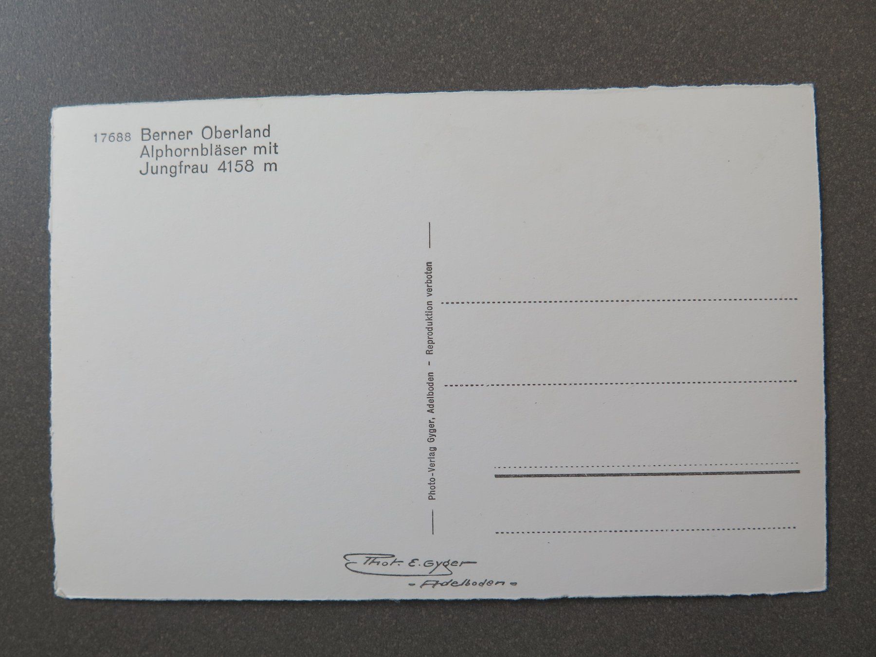 Cartoline postali: ALPHORN - 2 ALPHORNBLÄSER - BERNER OBERLAND – Usato da Wittenbach venduto da lipasal 1