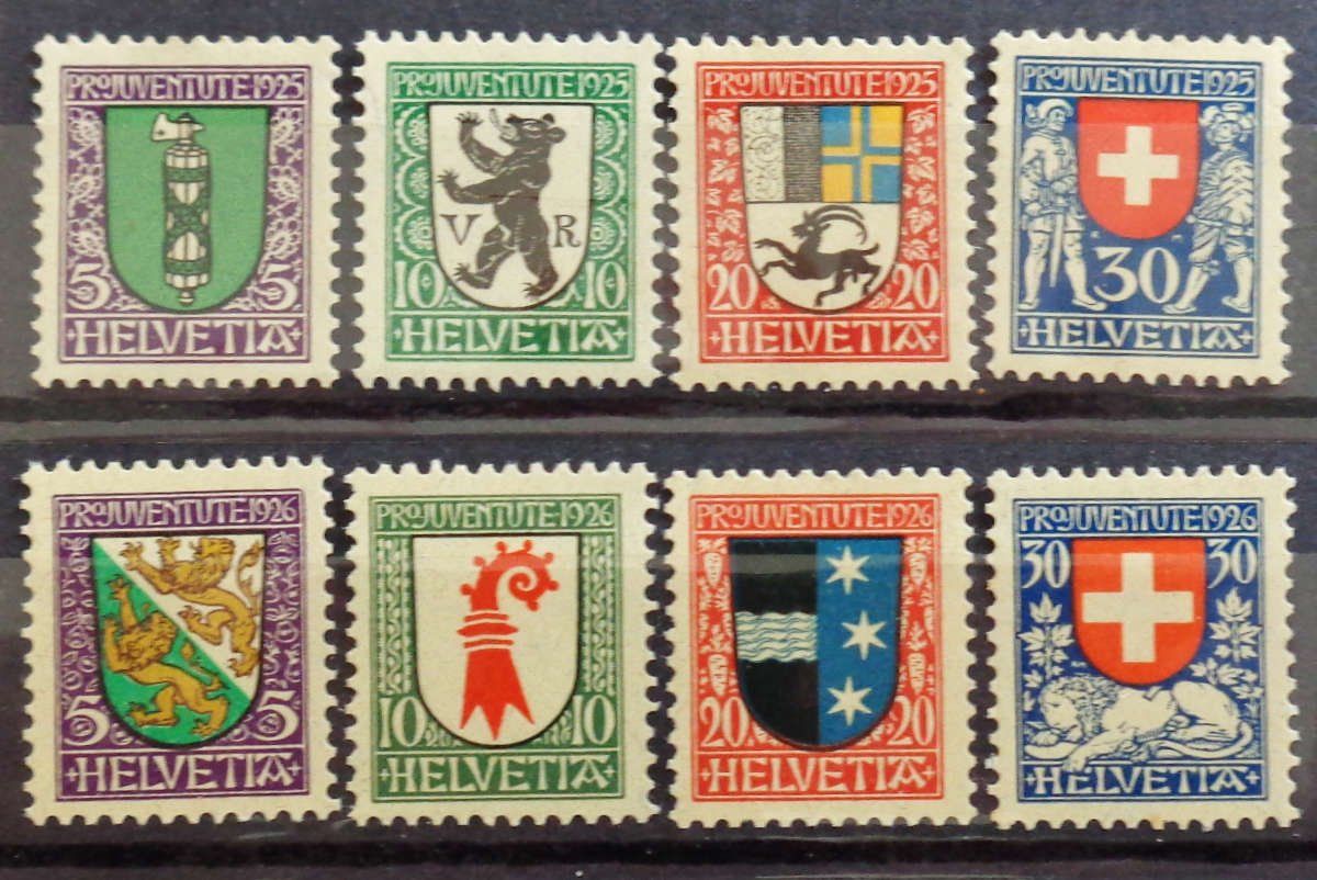 Tutti i francobolli: PRO JUVENTUTE: Les séries 1925 + 1926, ** – Nuovo (secondo la descrizione) da Le Locle venduto da timbrettino
