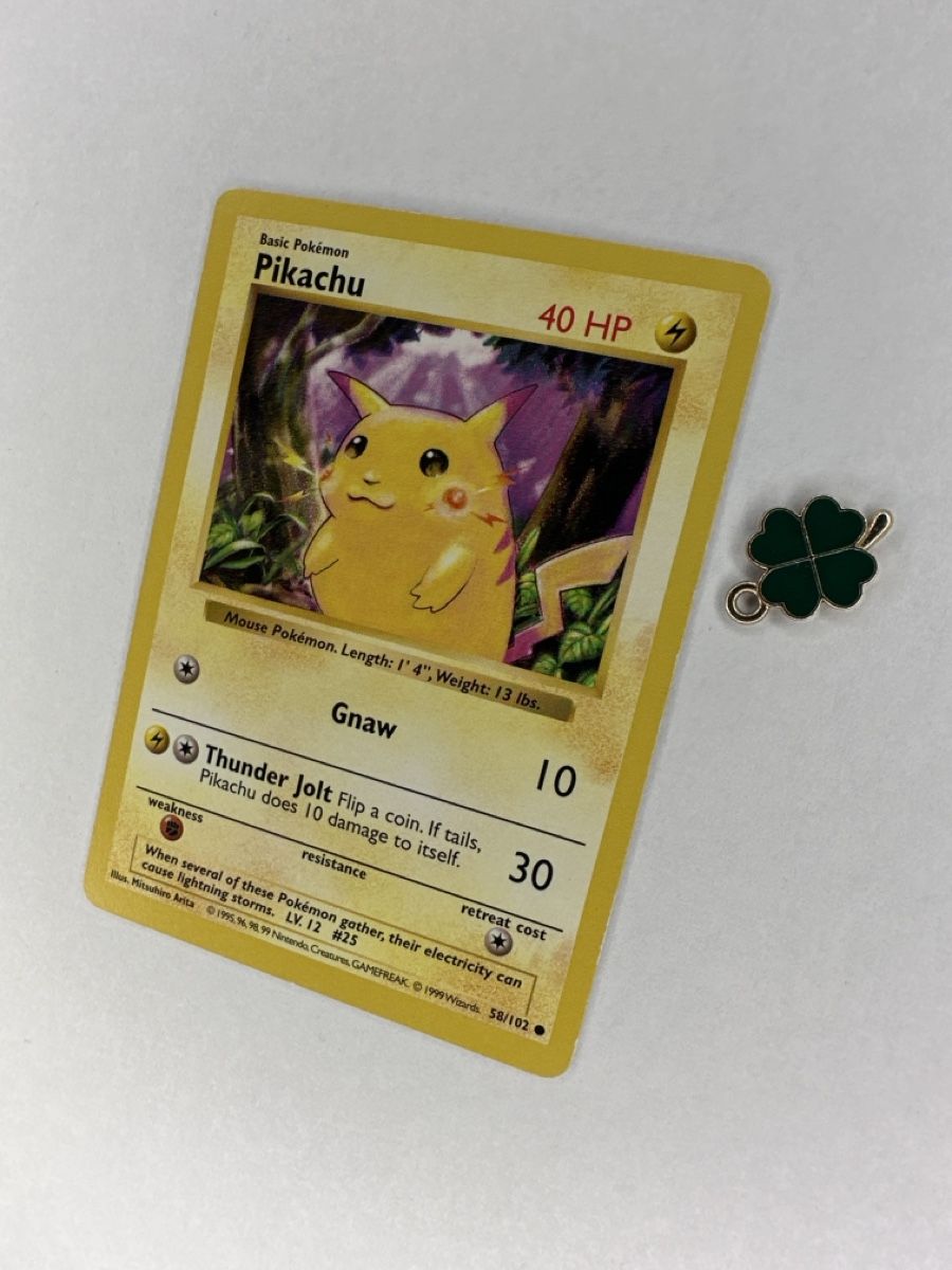 Pokémon Carte collezionabili: Pikachu 58/102 RED CHEEKS Shadowless Base Set EN – Usato da Uster venduto da Neonschwarz 2